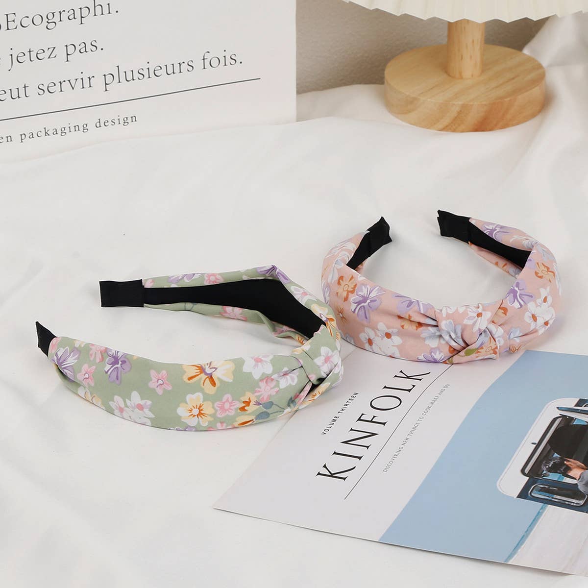 RETRO FLOWER WIDE BRIM HEADBAND_CWAHA1679