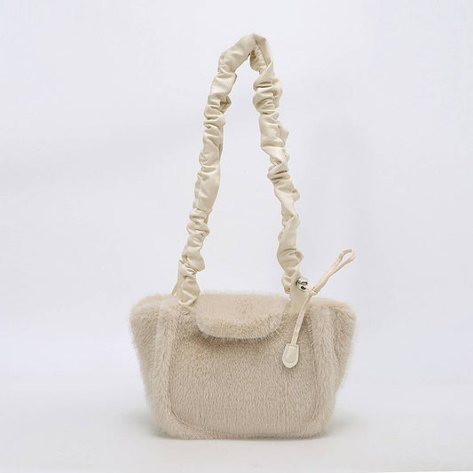 Elegant Fluffy Plush Handbag for Women_CUAB00545