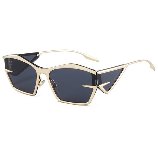 Futuristic Irregular Metal Fashion Sunglasses