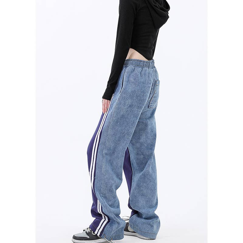 High street loose wide-leg jeans