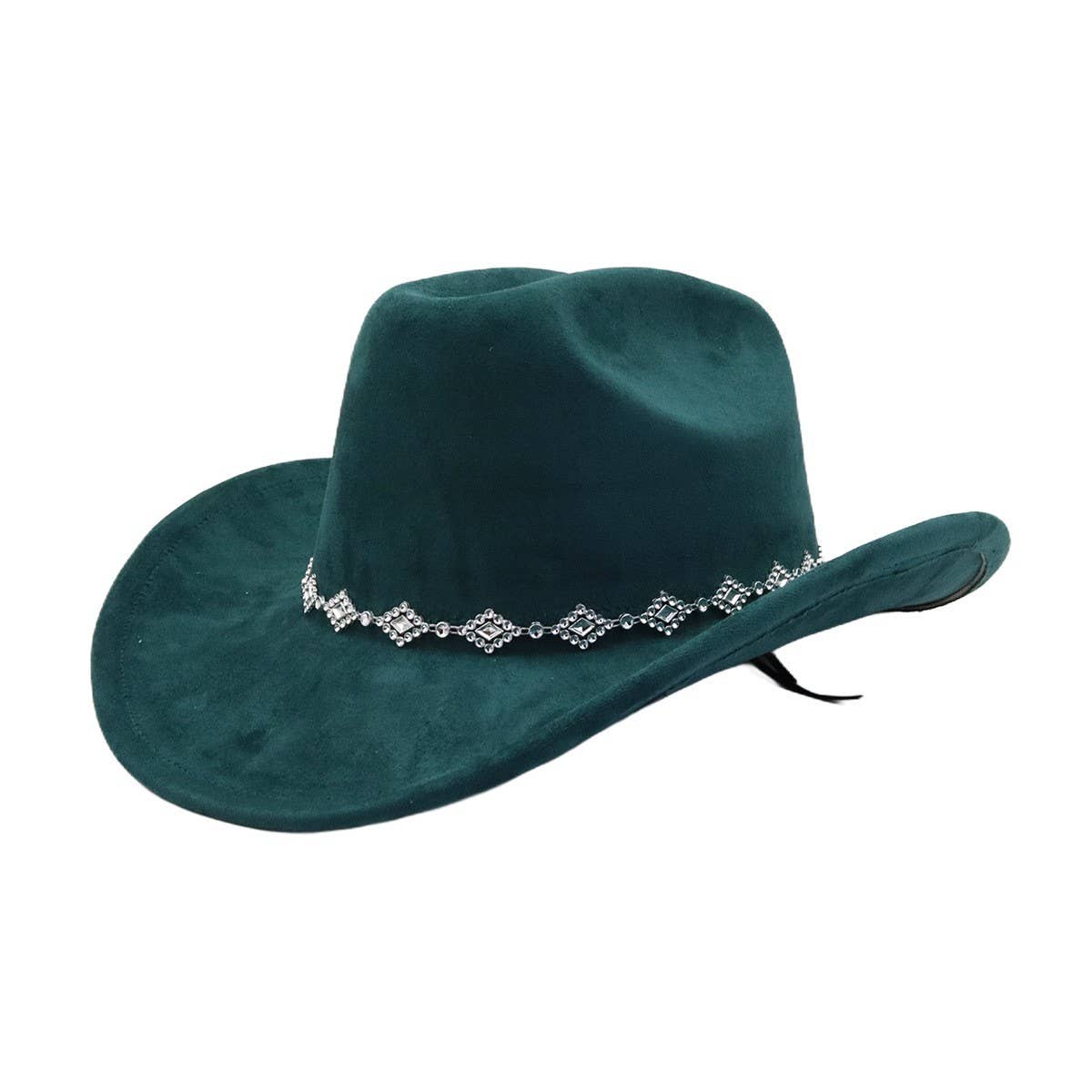 Western Ethnic Suede Cowboy Fedora for Men Women_CWAH04423