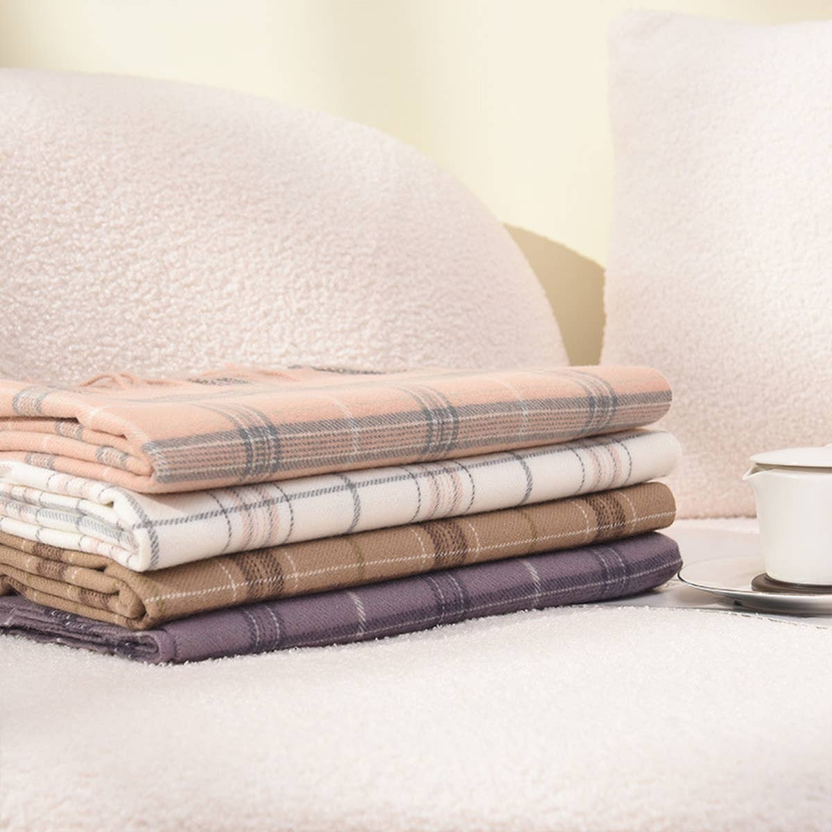 Vintage Stripe Knit Scarf - Unisex Winter Wrap