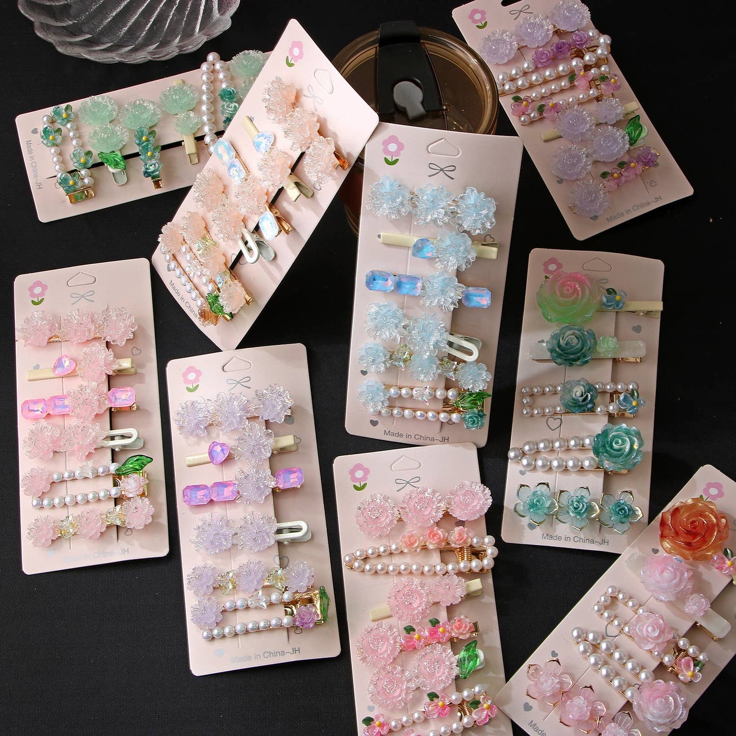 Sweet flower duckbill clip side hair clip