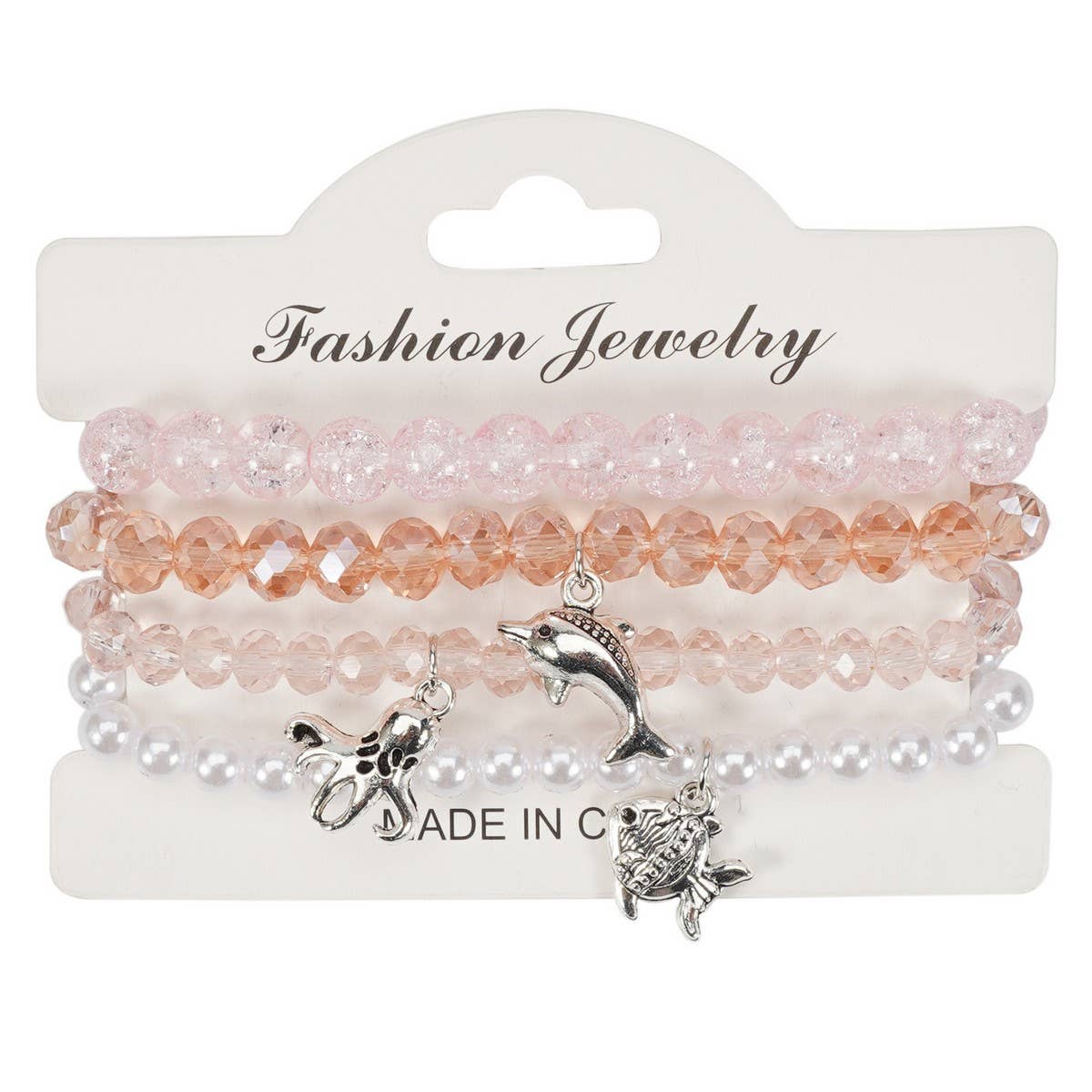 CWAJE05707_BOHO OCEAN STARFISH DOLPHIN SHELL BRACELET