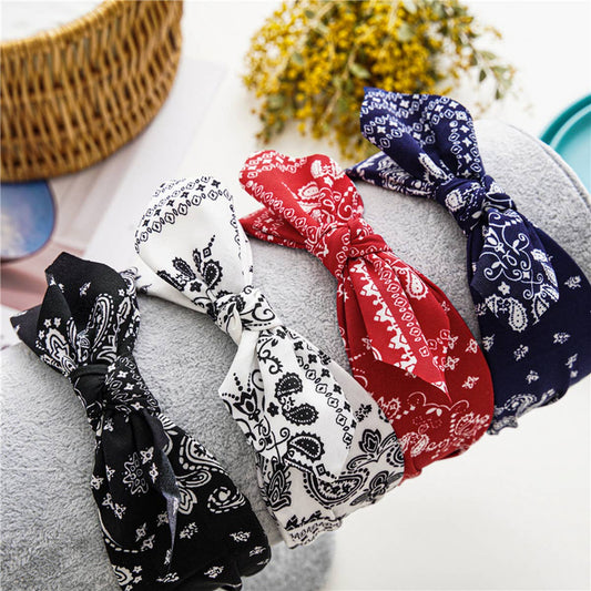 WOMEN NEW CASHEW NUT FLOWER WIDE HEADBAND_CWAHA0831
