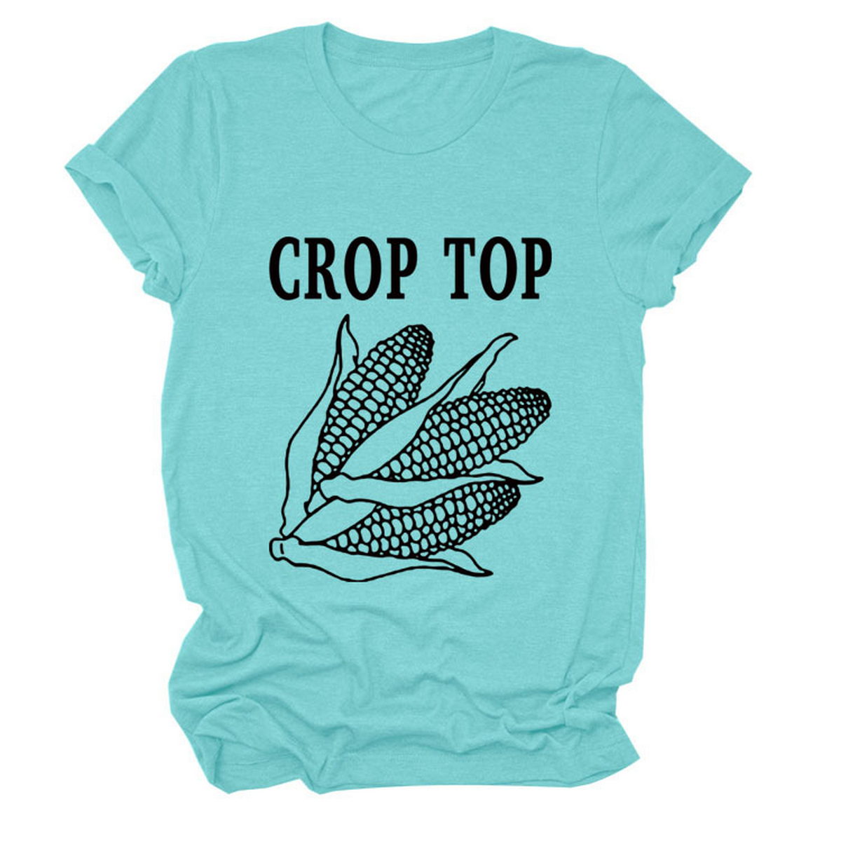 Corn Letter Print Tee ? Women¡¯s Casual T-Shirt