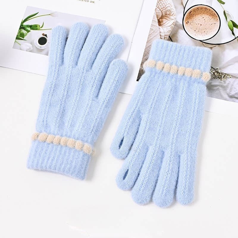 Women??¢s Winter Knit Gloves Touchscreen Warm Thick_CWAG0526