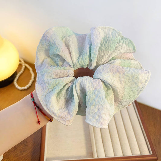 French pleated fabric large intestine hair band