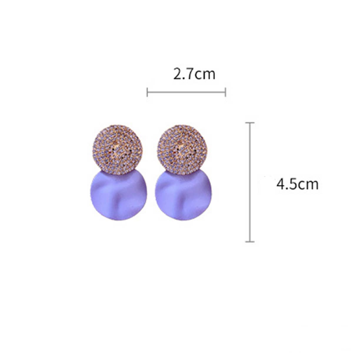 EXAGGERATED PLEATED ROUND HIGH-END EARRINGS_CWASC1328