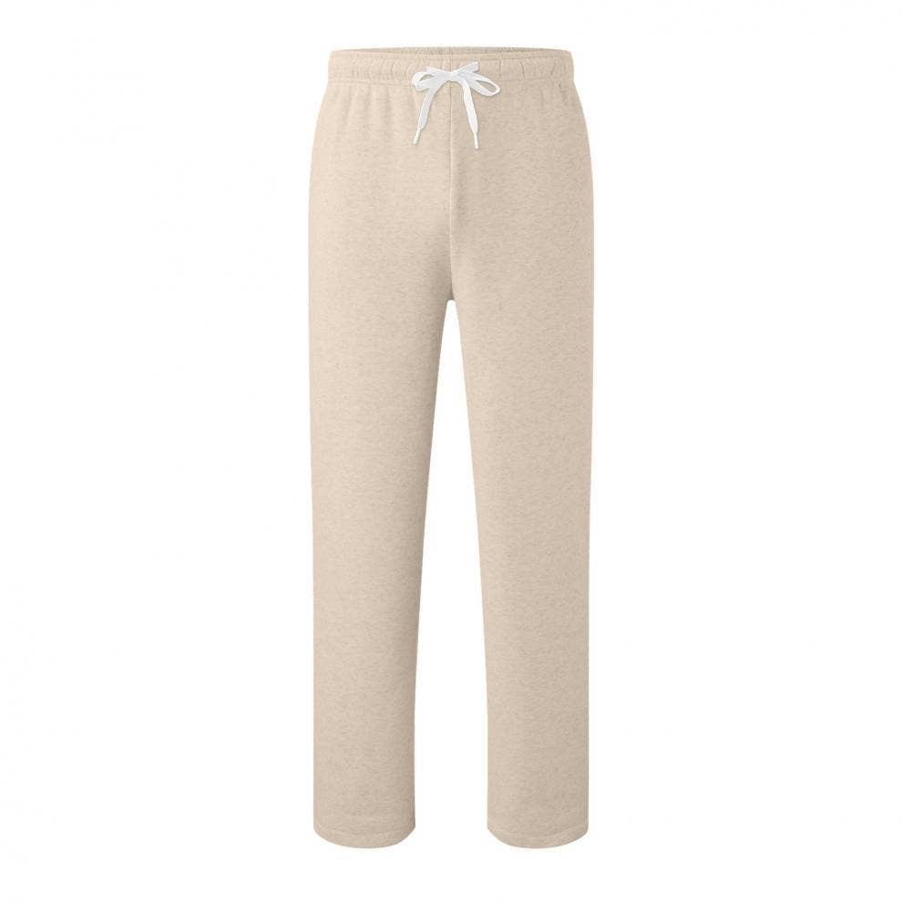 Side pocket straight-leg thickened sweatpants