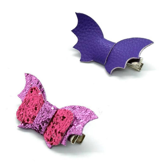 Halloween Cute PU Bat Duck Clip for Kids