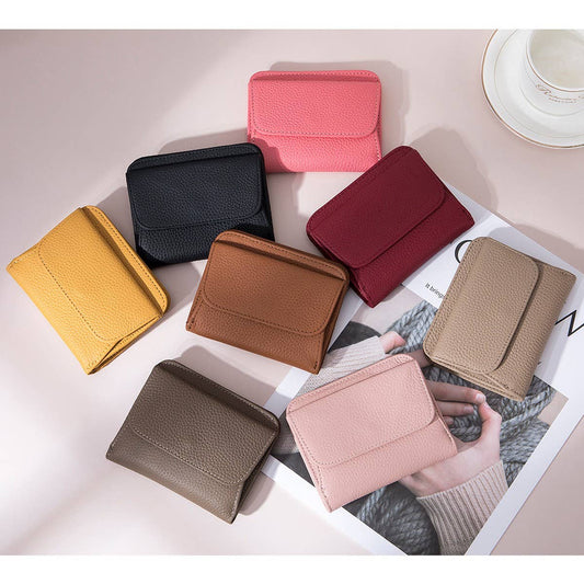 Trendy Soft Leather Short Wallet for Women_CUAB00365
