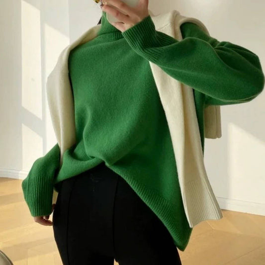 Women's Thick Knit Turtleneck Sweater