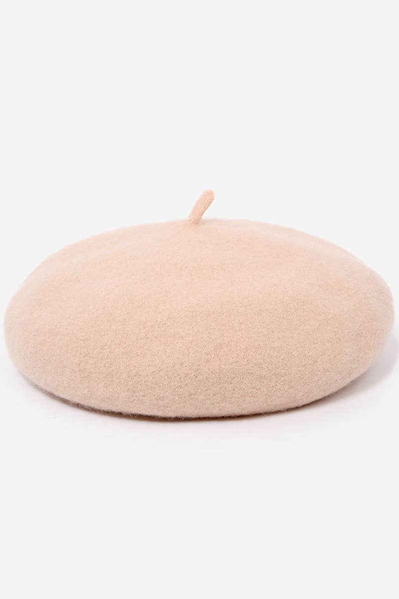 SOLID FUZZY BERET_CWAH0541