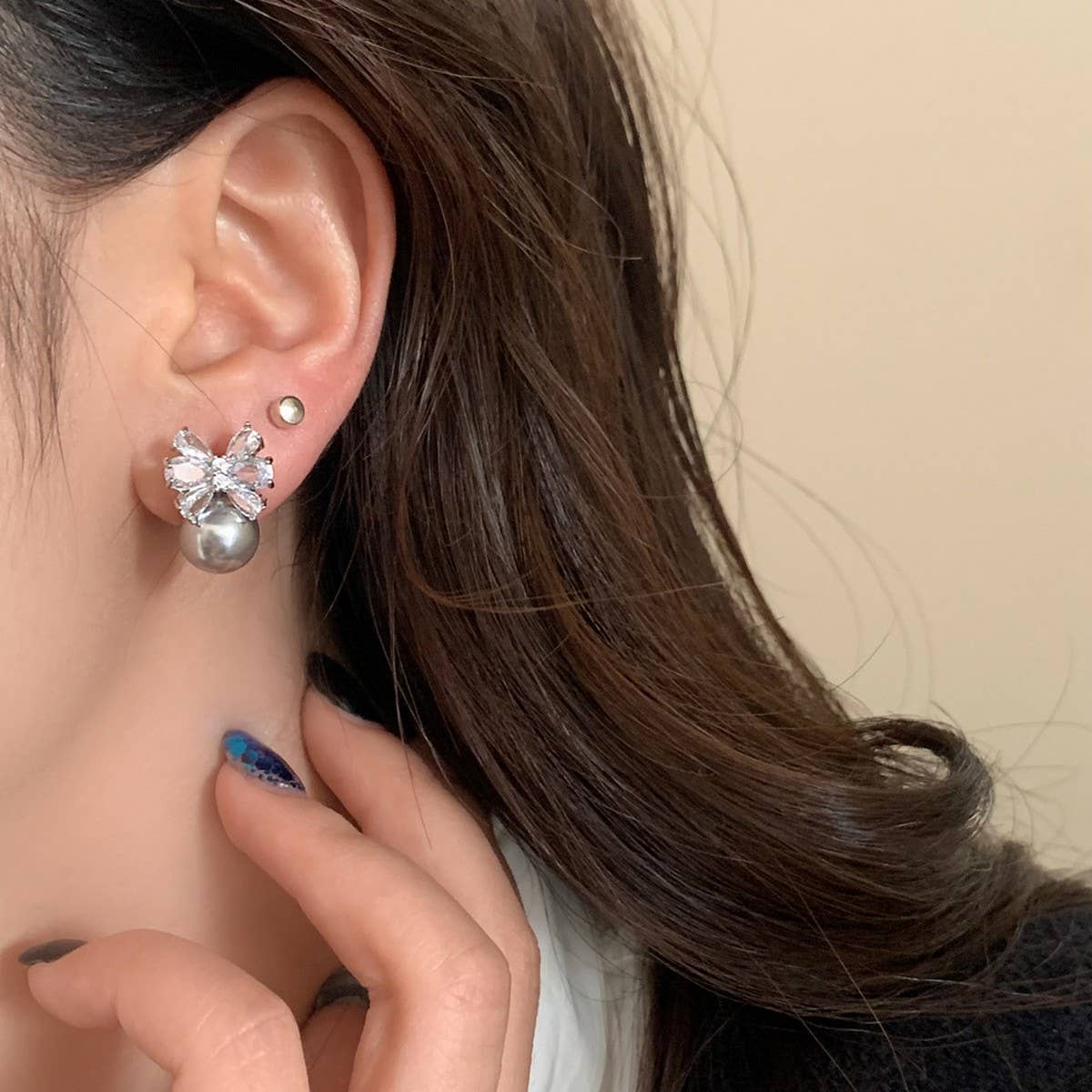 SIMPLE HIGH-GRADE BOW ZIRCON EARRINGS FOR WOMEN_CWAJE2998