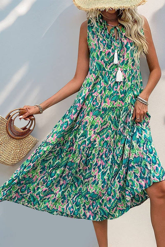 CWDMD2512_SLEEVELESS BOHEMIAN LONG DRESS