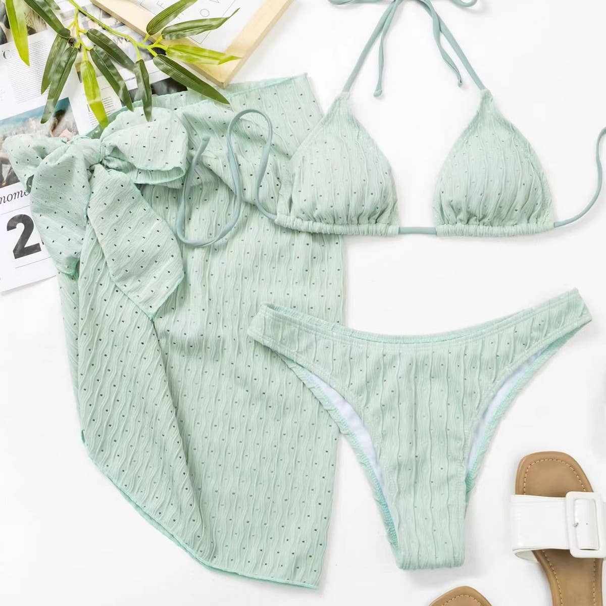 Sexy Backless Bikini Swimwear for Women 3/Set ??