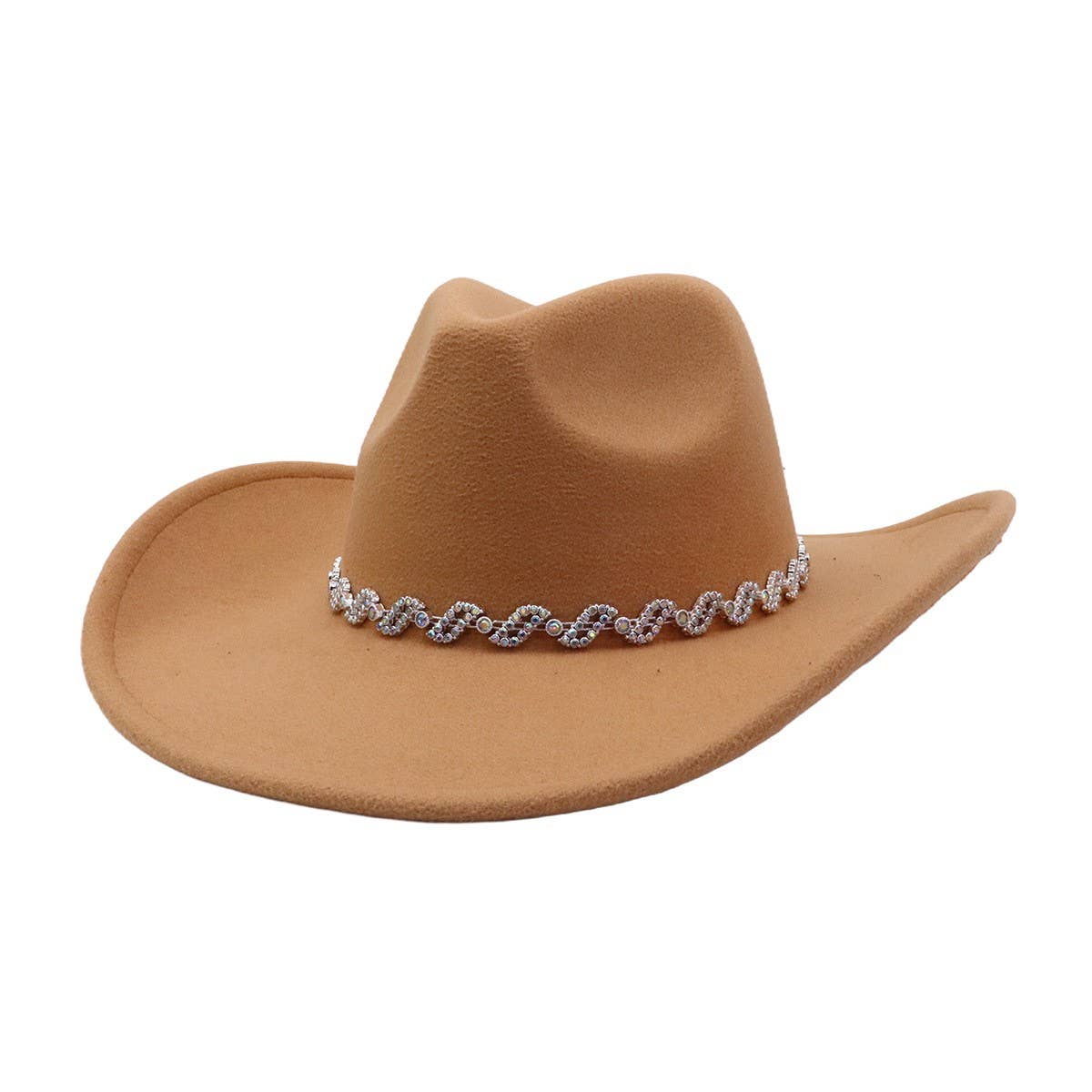 Western  Cowboy Fedora Hat Ethnic Design_CWAH04437