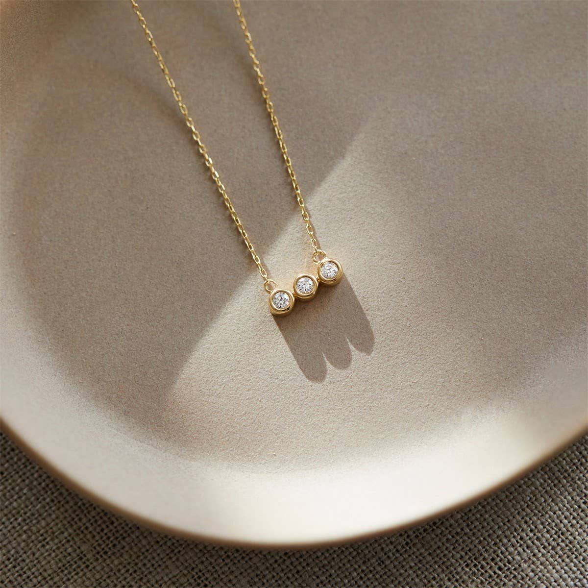 12 Birthstone Pendant Clavicle Necklace_CWMM5670