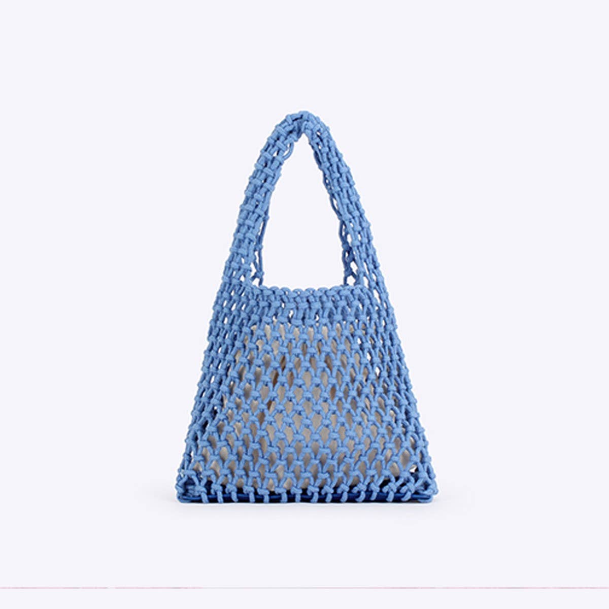 SOLID COLOR HOLLOW COTTON ROPE HAND-WOVEN BAG_CWAB4684