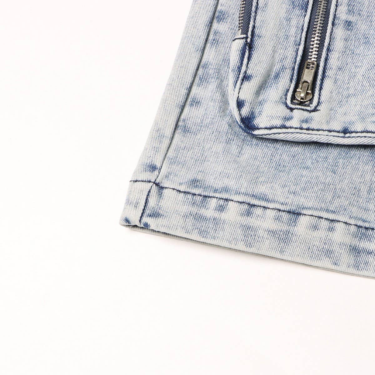 FASHION TRENDY ZIPPER SPLICING MULTI POCKET JEANS_CWJP0195