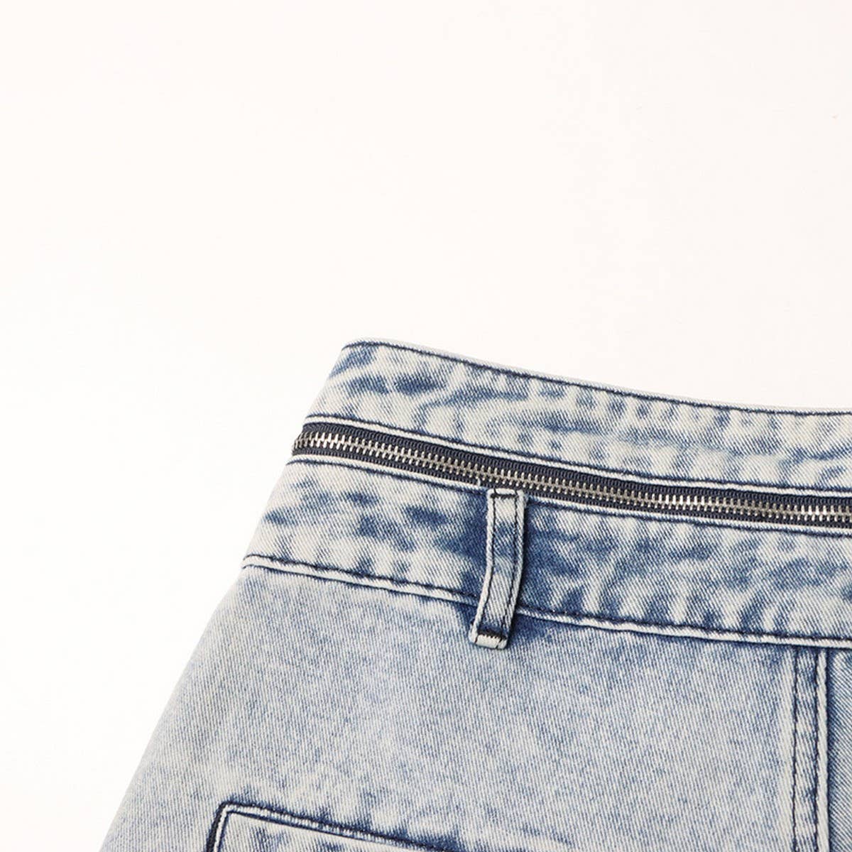 FASHION TRENDY ZIPPER SPLICING MULTI POCKET JEANS_CWJP0195