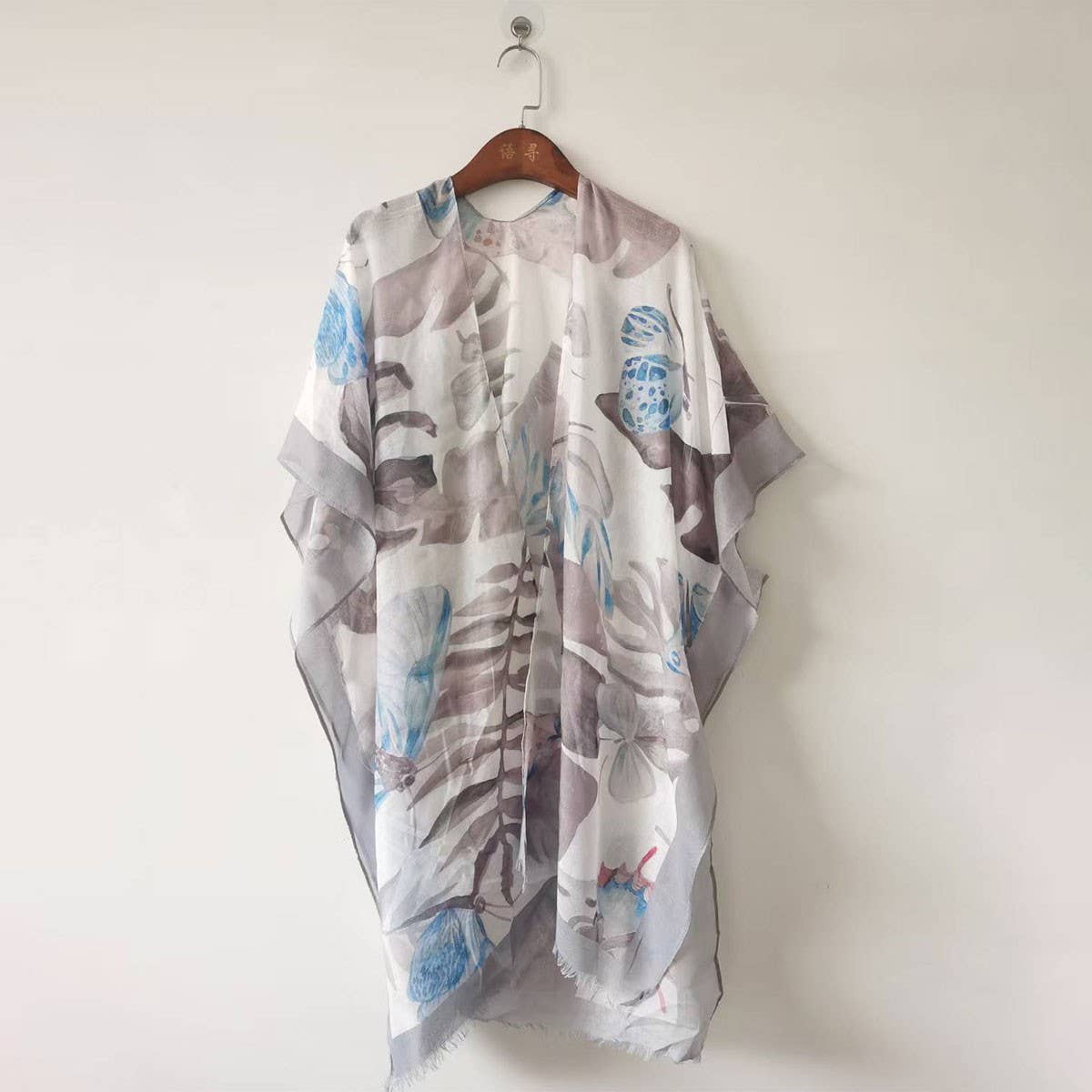 Floral Print Beach Cover-Up Bikini Cardigan