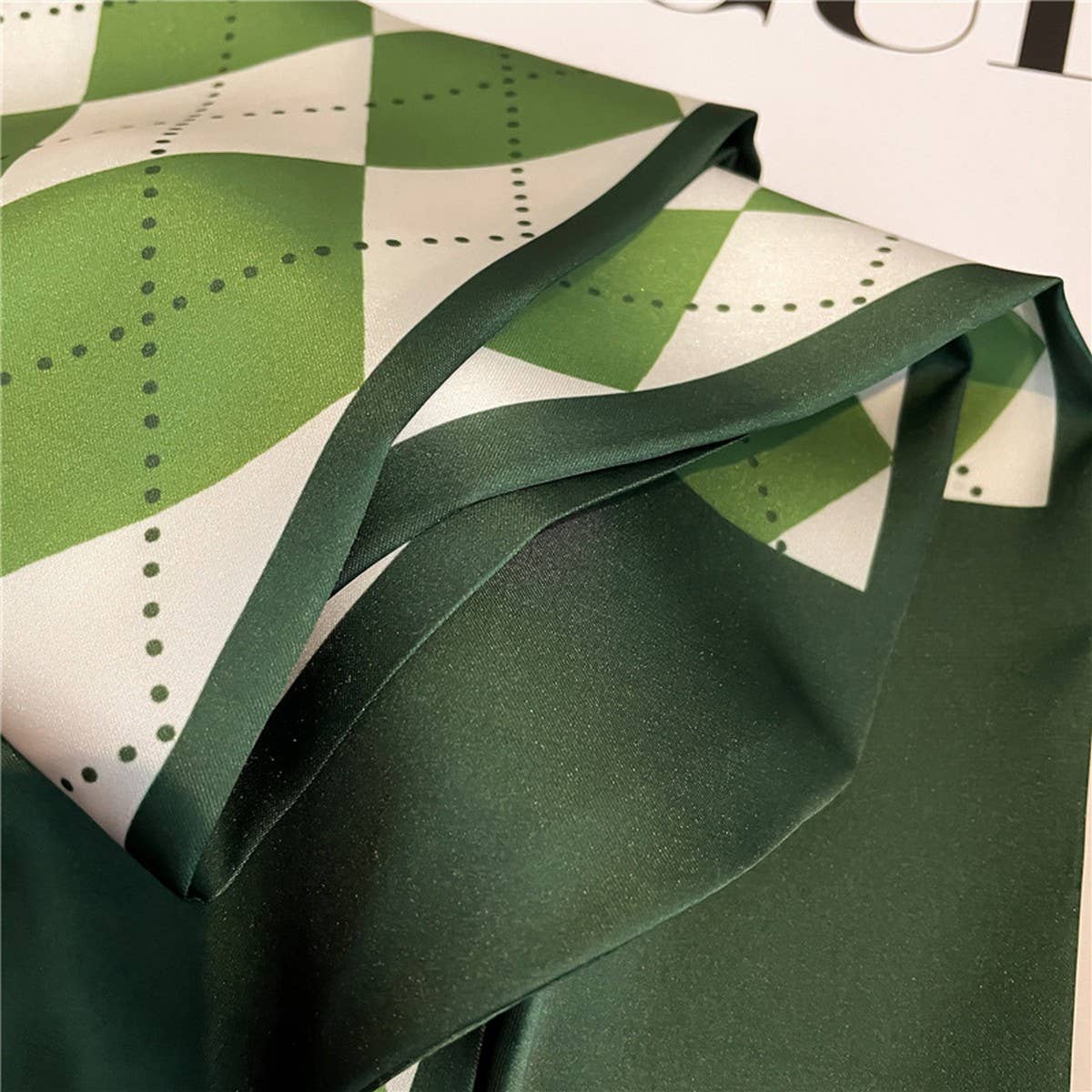 THIN SCARF FASHION PRINT RIBBON HEAD SCARF