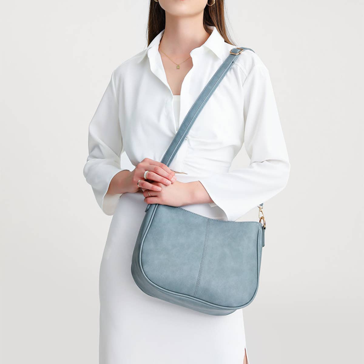 SIMPLE HIGH CAPACITY SINGLE SHOULDER CROSSBODY BAG_CWAB1809