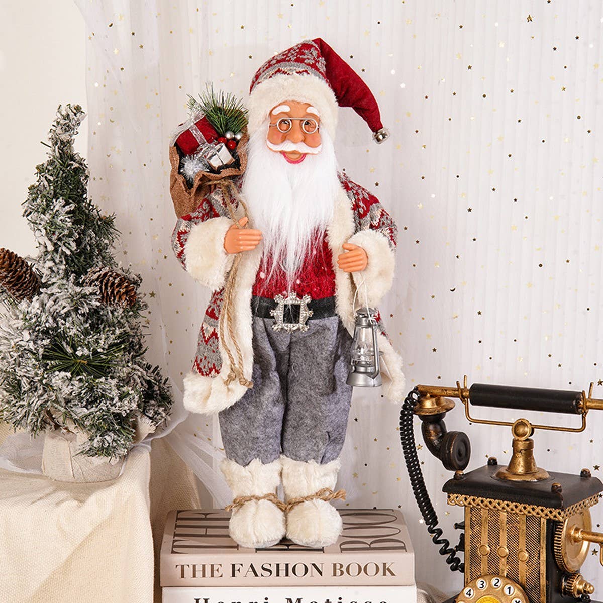 CHRISTMAS BACKPACK STANDING OLD MAN ORNAMENTS