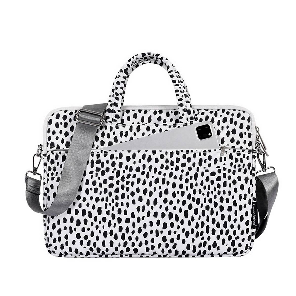BLACK AND WHITE LAPTOP BRIEFCASE NOTEBOOK CASE_CWAB3324