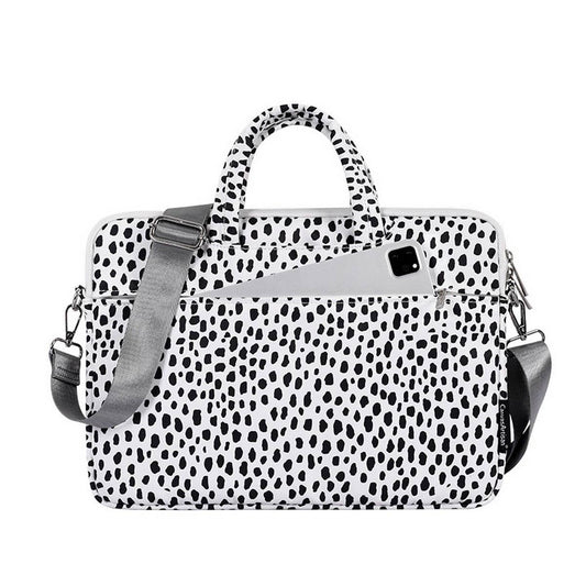 BLACK AND WHITE LAPTOP BRIEFCASE NOTEBOOK CASE_CWAB3324
