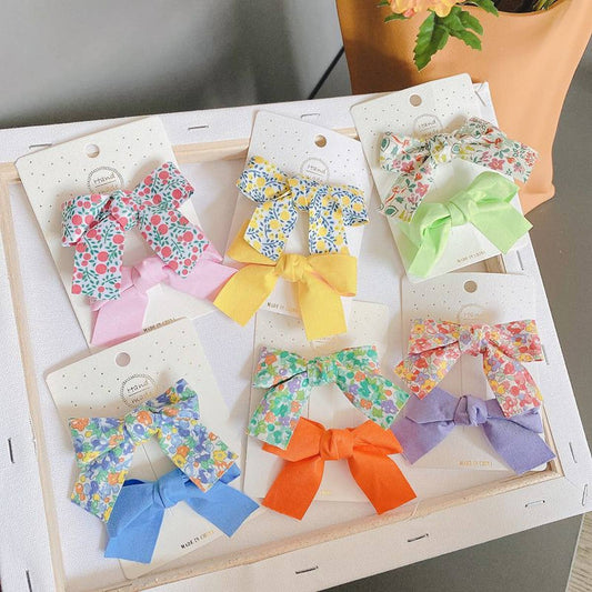 CHILDREN'S FRESH FLORAL BOW HAIRPIN