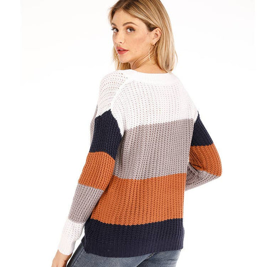 STRIPED PULLOVER RAINBOW KNITWEAR