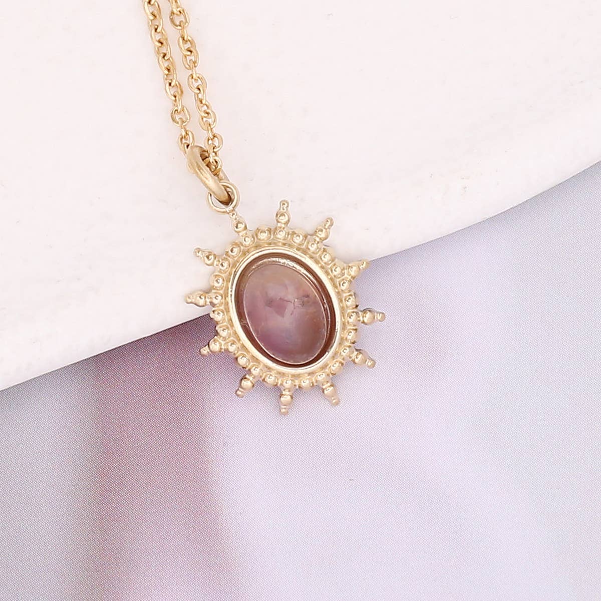 NATURAL STONE PENDANT NECKLACE