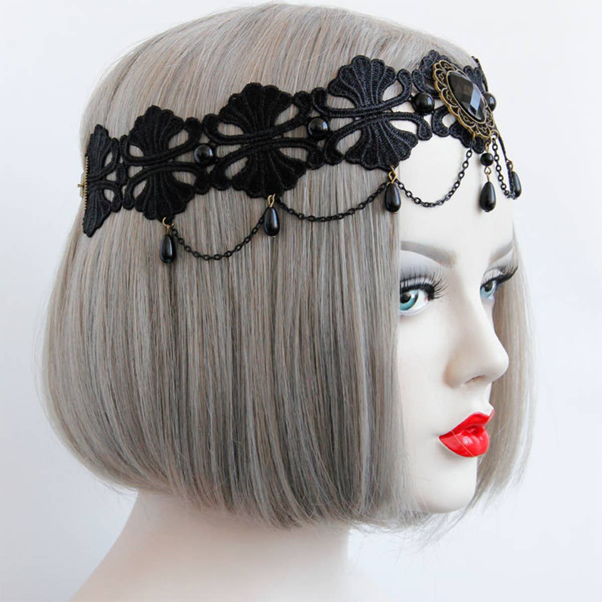 HALLOWEEN PEARL LACE HEADBAND