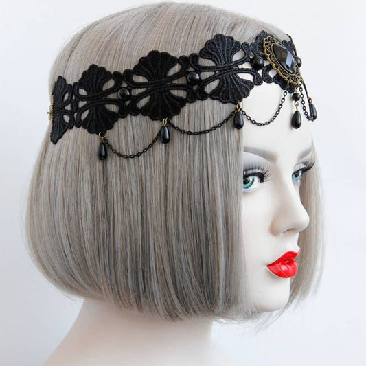 HALLOWEEN PEARL LACE HEADBAND