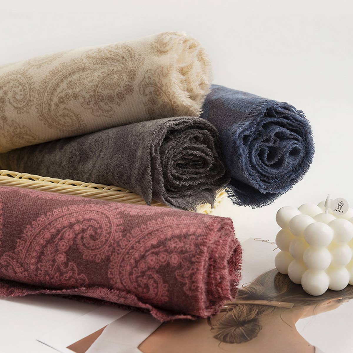 Paisley Scarf ??Vintage Winter Faux Cashmere Wrap_CWASC0439