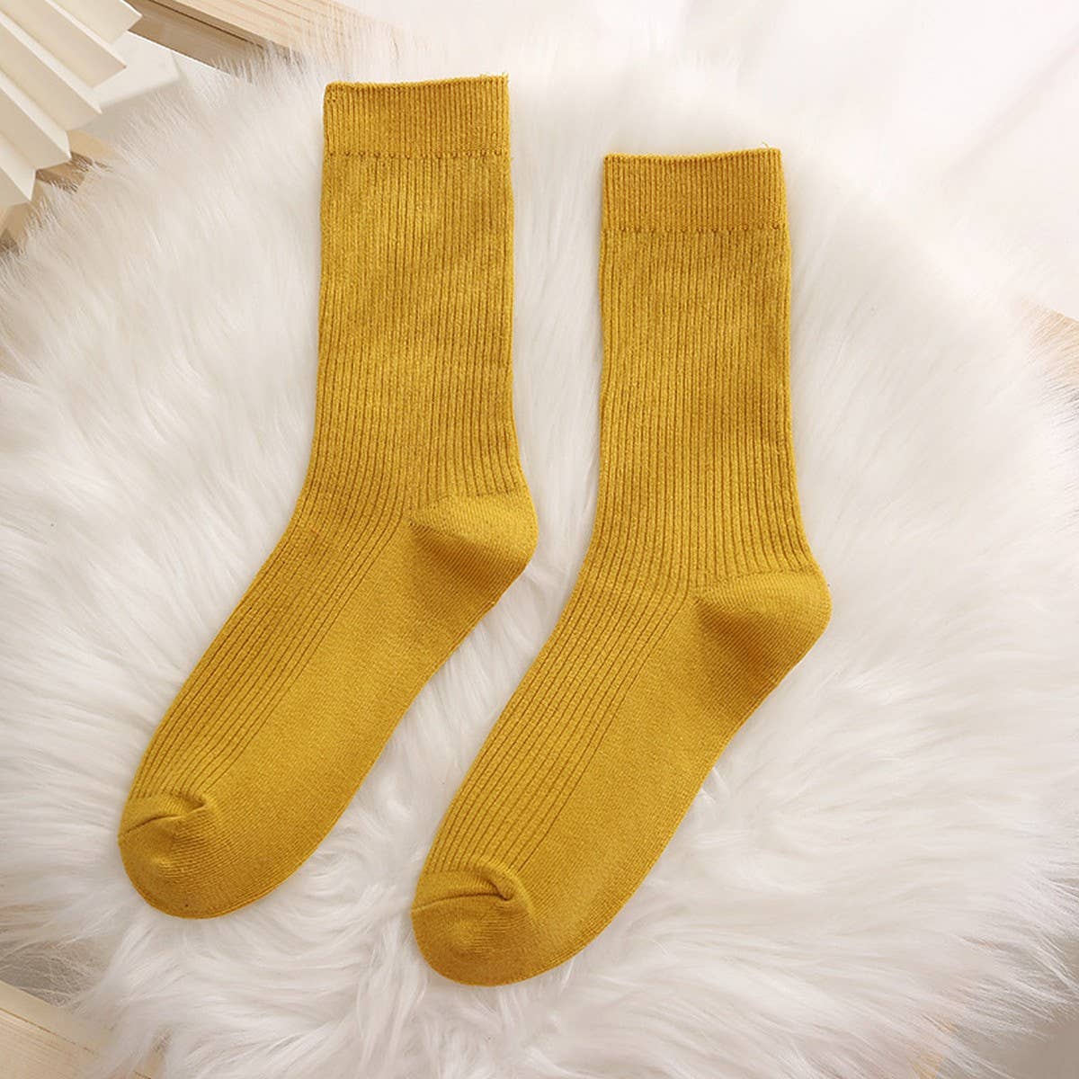 AUTUMN AND WINTER SOLID COLOR MID-CALF SOCKS_CWMS0978