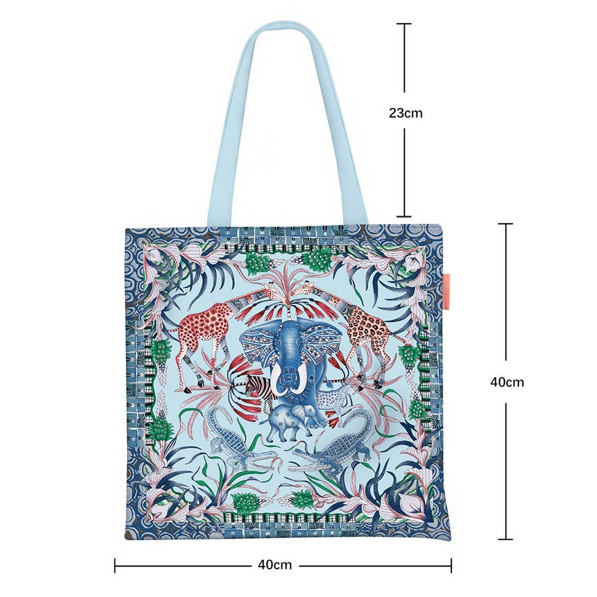 Elephant Giraffe Canvas Tote for Women_CWAB5126