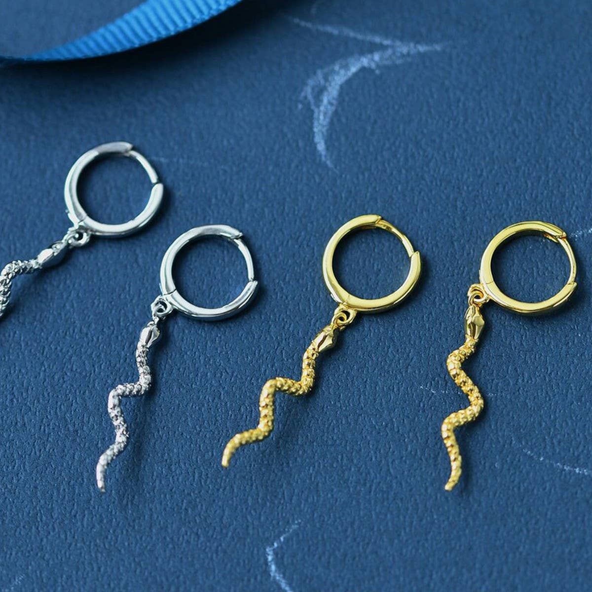 PERSONALIZED EXAGGERATED LONG SNAKE EARRINGS_CWAJE1725