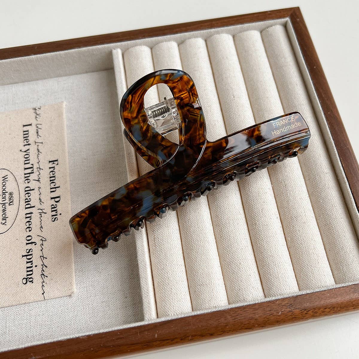 Large Brown Acetate Claw Clip ??Retro Chic Style_CWAHA6003