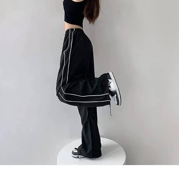 Trendy Drawstring Side Casual Elastic Waist Pants