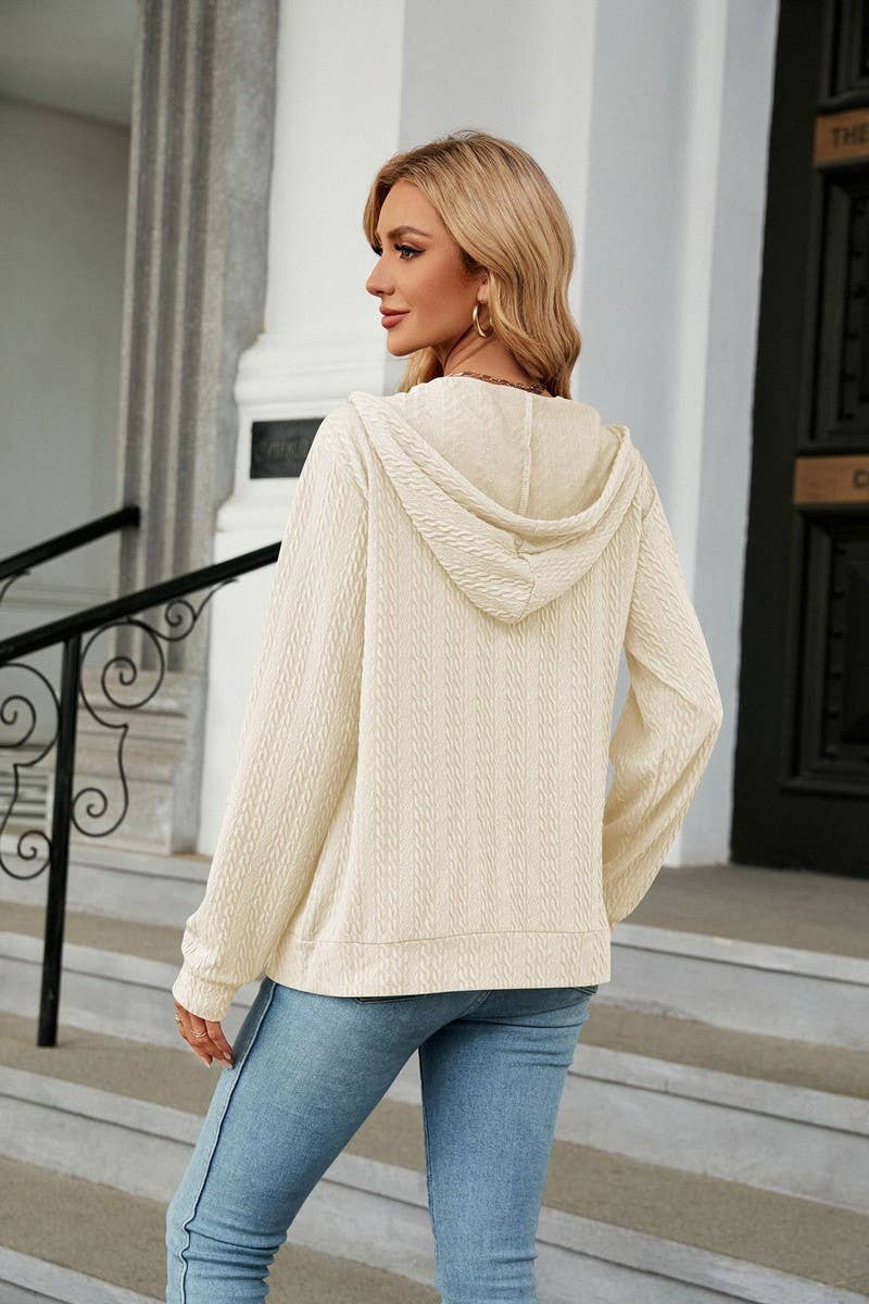 CWOHOL0931_LONG SLEEVE HOODED ZIPPER POCKET SWEATSHIRT COATS