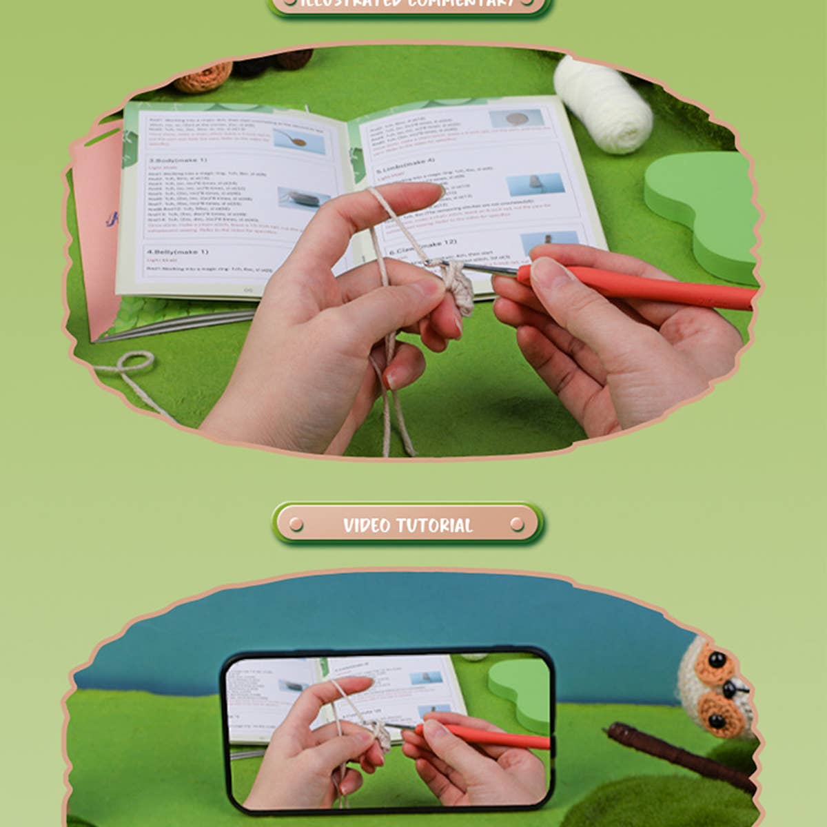 CUTE SLOTH CROCHET MATERIAL BAG