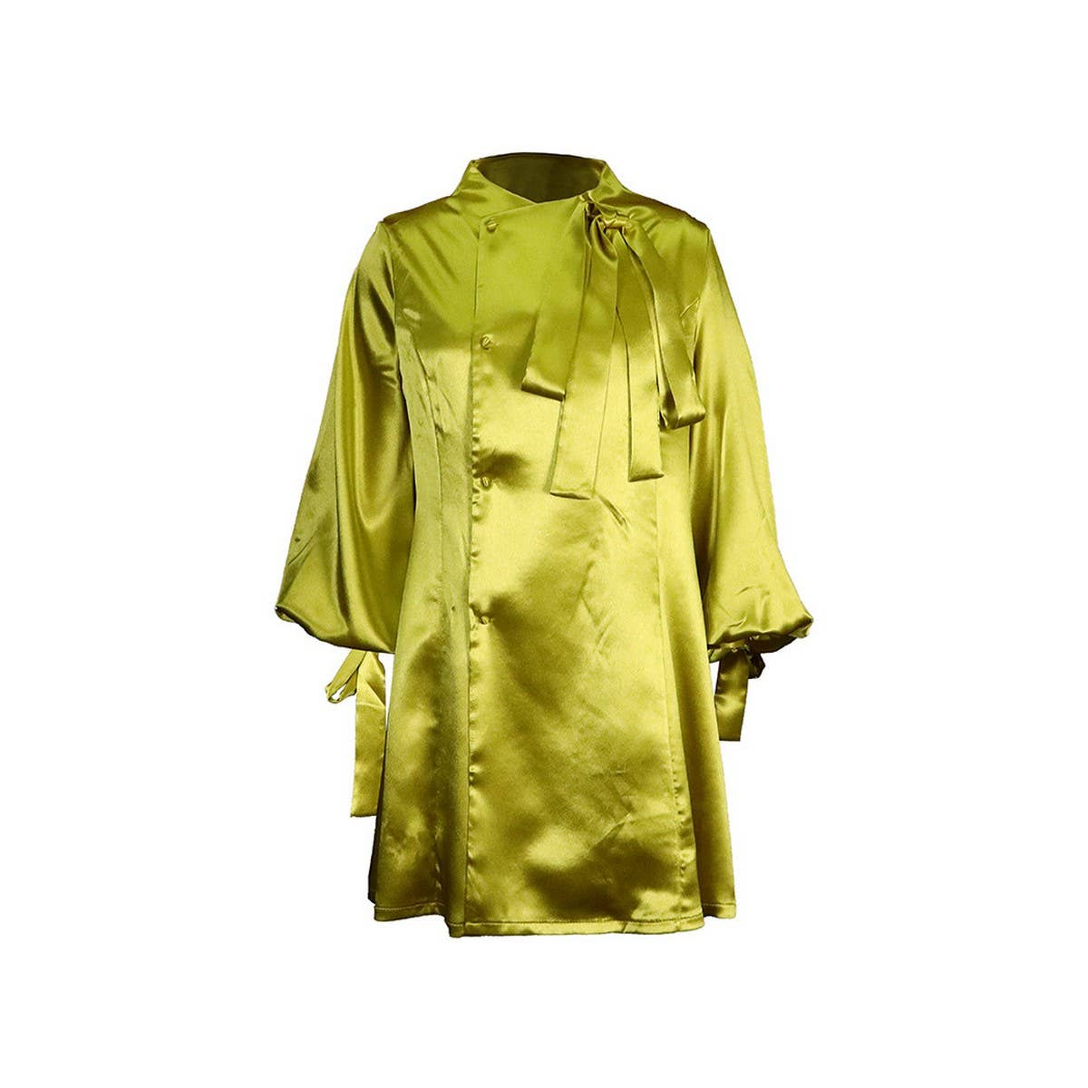 FASHIONABLE DRESS WITH PUFF SLEEVES AND WAIST