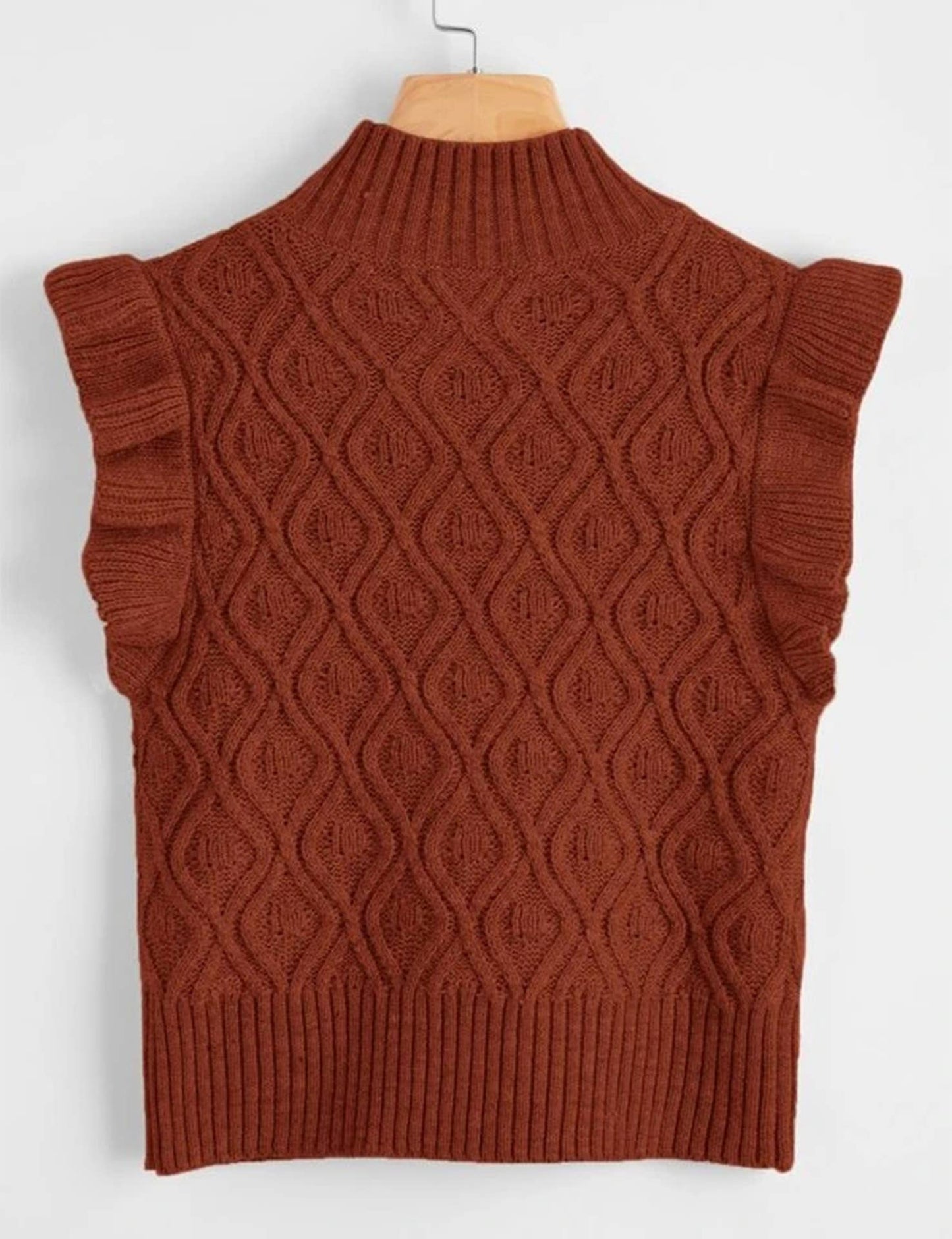 SLEEVELESS SOLID SWEATER WITH LOOSE TEMPERAMENT