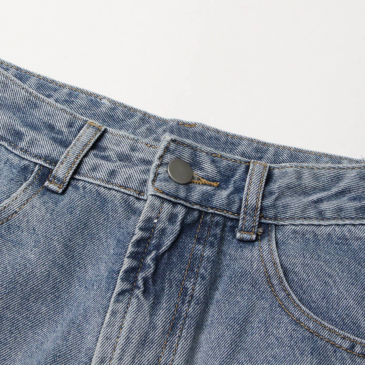 WOMENS HIGH WAISTED STRAIGHT LEG PATCHWORK JEANS