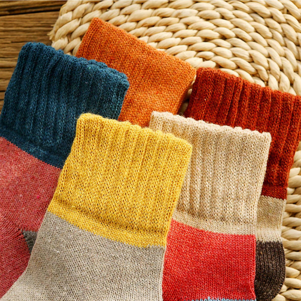 WINTER COLOR MATCHING 5 PAIRS OF SOCKS PER PACK