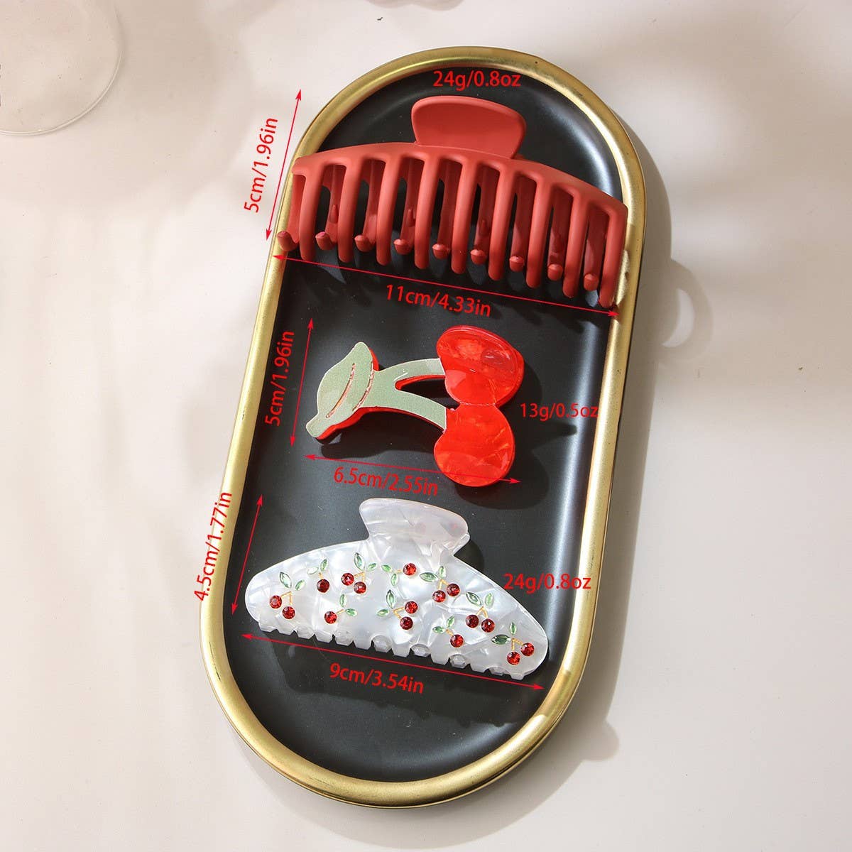 CWAHA07441_3PCS LARGE CANDY COLOR HAIR CLAW CLIP SET